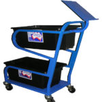 Double Tub (2 Levels) Small Warehouse Trolley