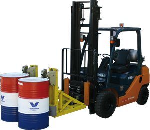 Forklift drum grabs